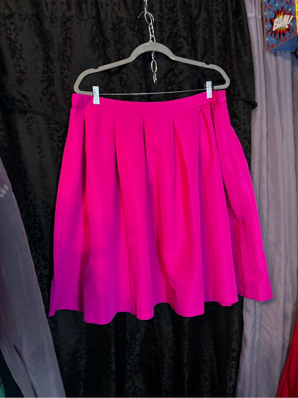 Forever 21 Bright Pink Pleated Tulip Skirt Women’s Size 2XL